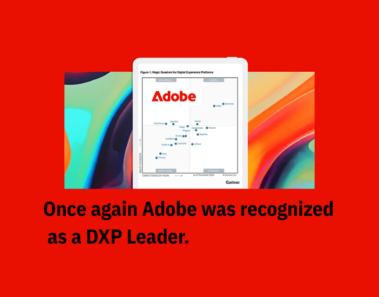 Once again Adobe was recognized as a DXP Leader