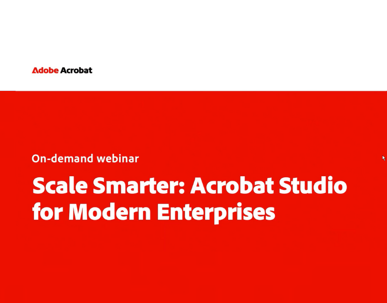 Scale Smarter Acrobat Studio for Modern Enterprises