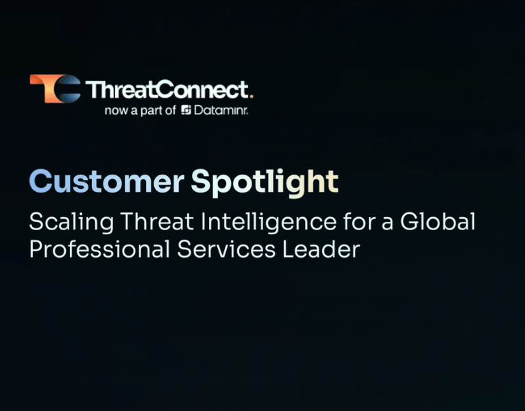 Customer Spotlight Scaling Threat Intelligence for a Global Professional Services Leader