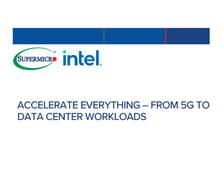 Accelerate Everything - From 5G to Data Center Workloads