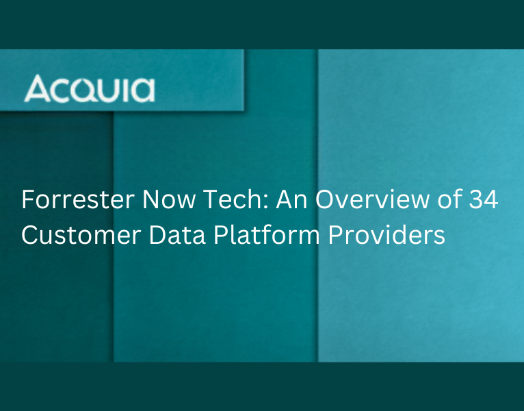 Forrester Now Tech An Overview of 34 Customer Data Platform Providers