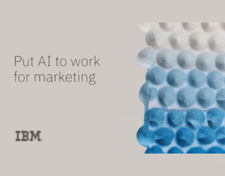 Put AI to work for marketing