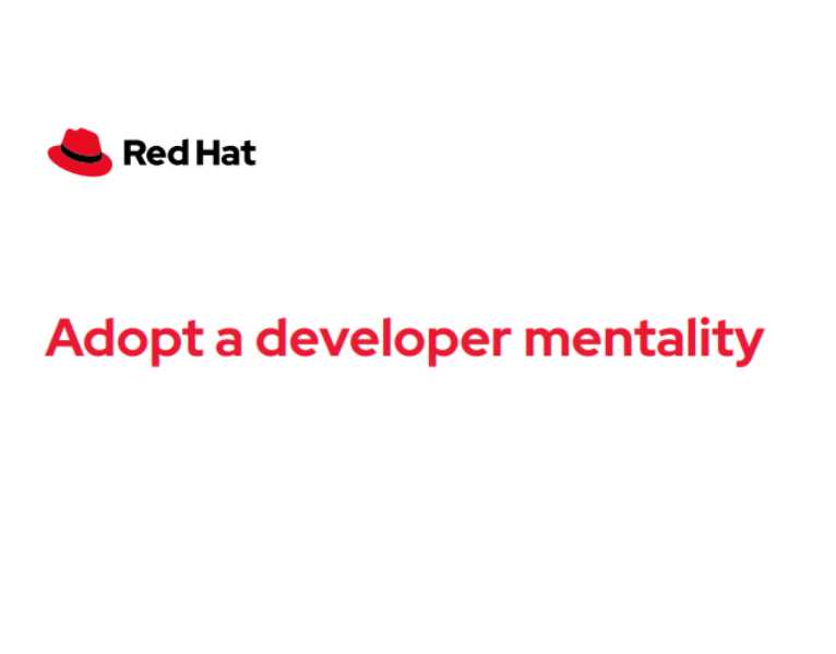 Adopt a developer mentality