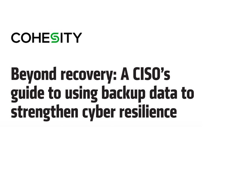 A CISO’s guide to using backup data to strengthen cyber resilience