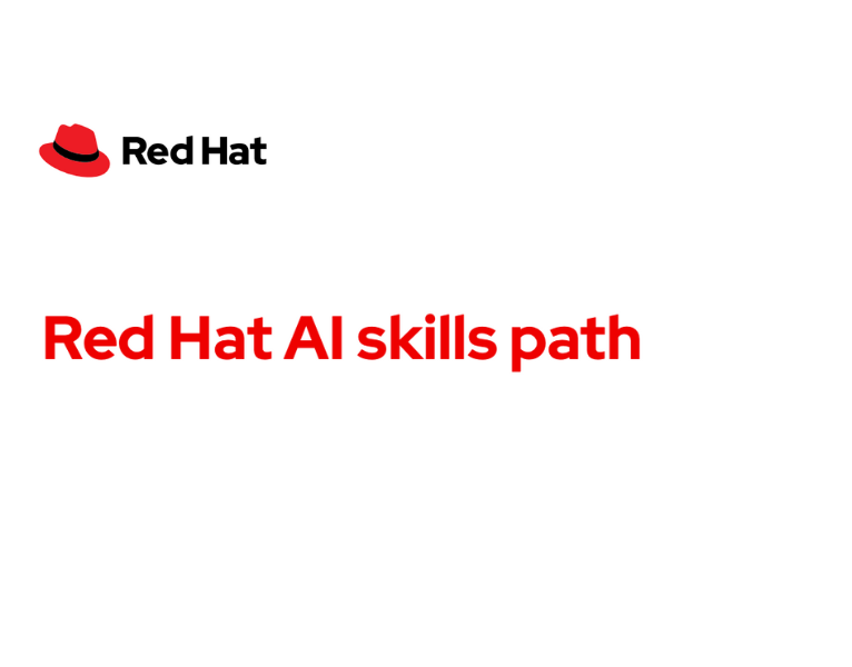 Red Hat AI skills path